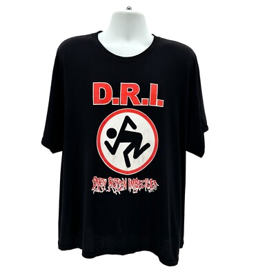 Dirty Rotten Imbeciles D.R.I. Alstyle Mens T-Shirt 2XL T-Shirt Stick Figure Sign