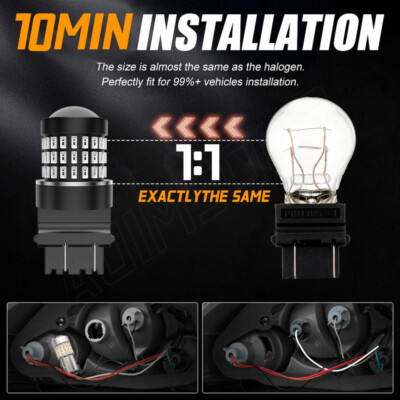 For Ford F-150 F-250 F-350 3157R Pure Red LED Brake Stop Signal - Foto 13