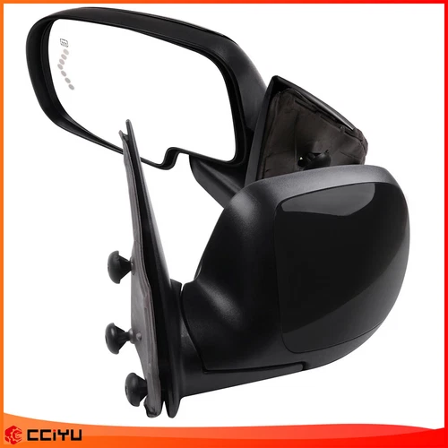 Left+Right Side View Mirrors Power Heated Turn Signal Lamp For 2003-07 Chevy GMC