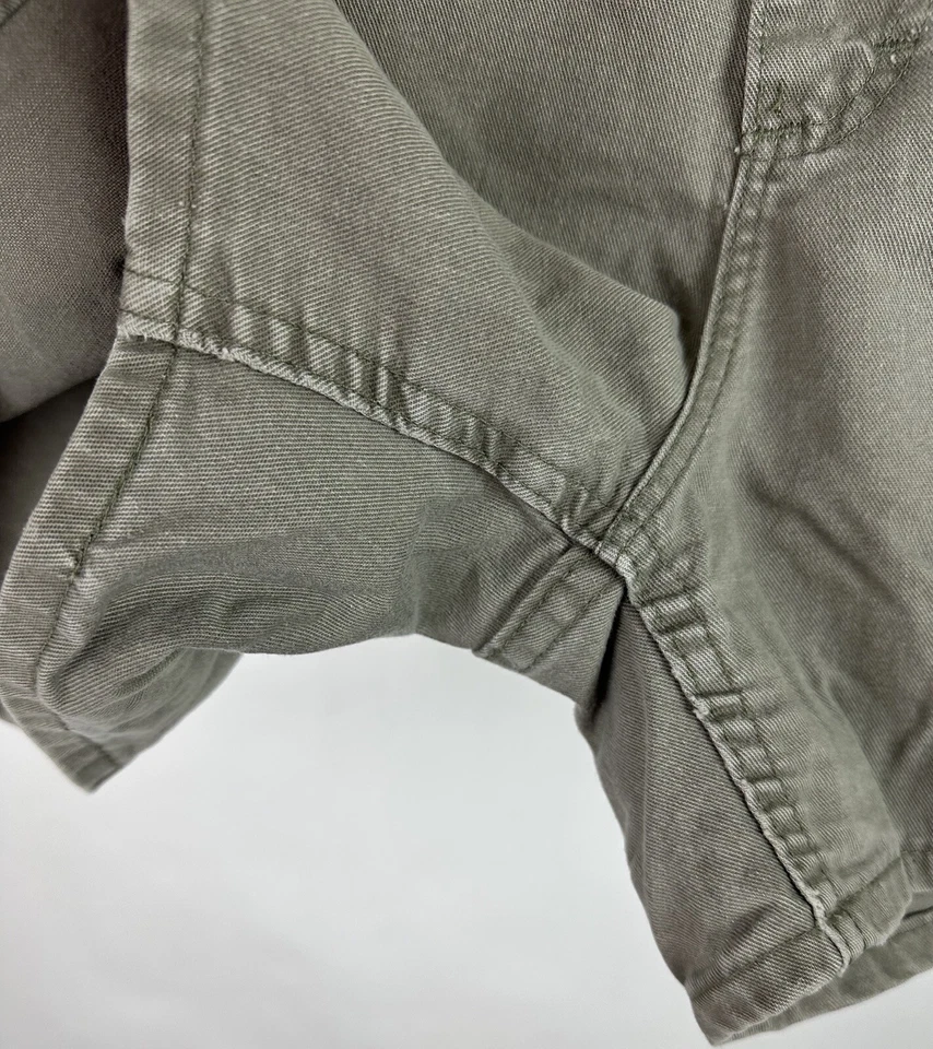 Pantalones Cortos Vintage Años 90 RIDERS Mamá 29” Cintura REAL Caqui Denim Sarga Neutro Grunge Foto 3 de 4