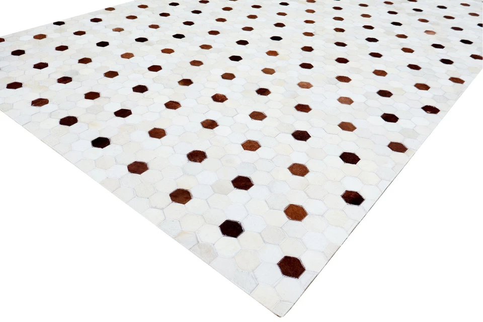Leder Teppich Fellteppich 150x240 cm echtes Kuhfell Rug Handmade natural braun - Bild 2 von 4