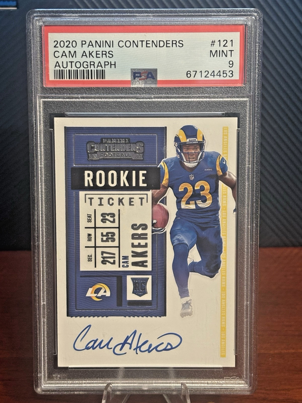 2020 Panini Contenders Cam Akers Rookie Ticket AUTO RC PSA 9 Vikings Rams Texans