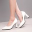 thumbnail 6 - Women High Heels Patent Leather Pointed Toe Pumps OL Office Casual Shoes Slip On