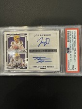 2020 National Treasures Collegiate Dual Signatures Joe Burrow/T Moss PSA 9 1/1