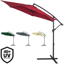 Parasol en aluminium Ø 300cm Protection UV50+ Manivelle Jardin terrasse balcon