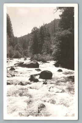 American River Placerville LAKE TAHOE Highway RPPC Kyburz Frashers Photo 1940s