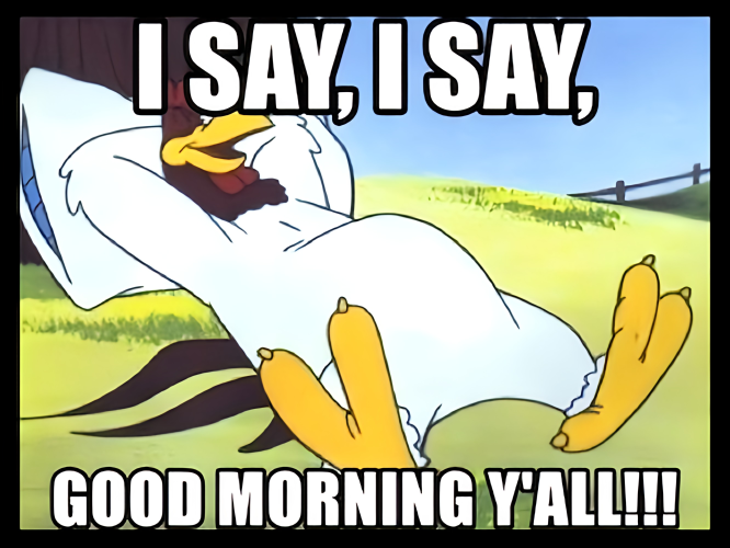 I Say Good Morning Y'All FogHorn Cartoon Character -MAGNET