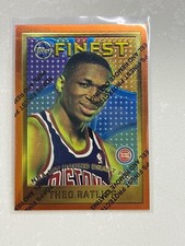 1995-96 Topps Finest Theo Ratliff Rookie #128 Detroit Pistons RC