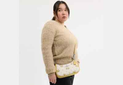 COACH Teri Shoulder Bag With Floral Print Chalk Multi CAL45