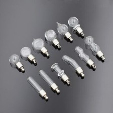 Wishing Bottle 10Pcs Screw Cap Glass Vial pendant w/ setting base beads cap Kit