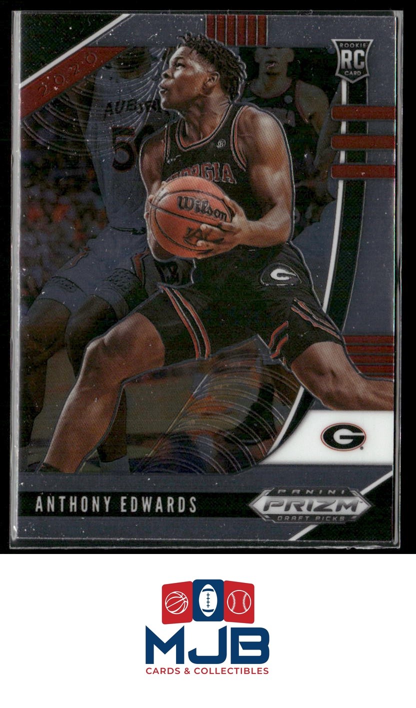 2020 Panini Prizm Draft Picks Collegiate Anthony Edwards #1 Georgia Bulldogs