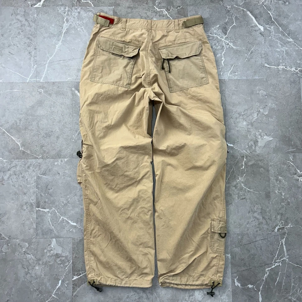 Pantalones cargo vintage Abercrombie Fitch para hombre grandes T-2083 paracaidista fatiga bronceado Foto 4 de 4