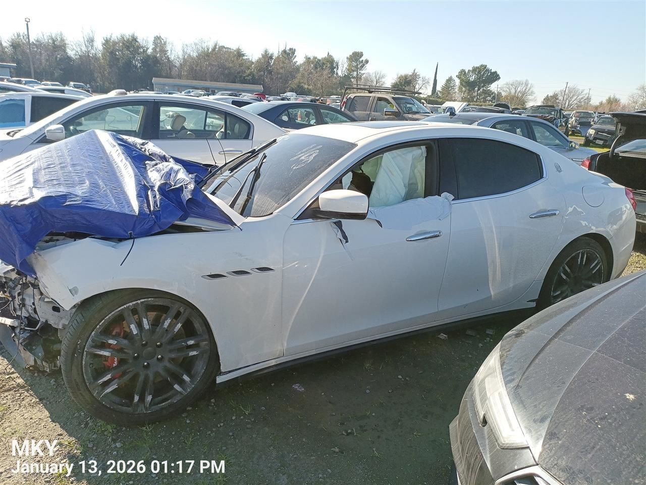 LEFT WHT REAR DOOR ASSEMBLY OEM 2014 MASERATI GHIBLI