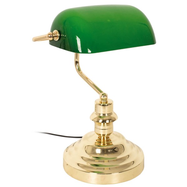 Tischleuchte GrüN Retro Leuchte Schreibtisch Messing Lese Licht Big Globo 2491-image
