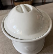 PILLIVUYT France White Porcelain Covered Oval Casserole