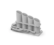 1:25 3D Hilborn Injector Body and Fuel Lines with four tube stacks