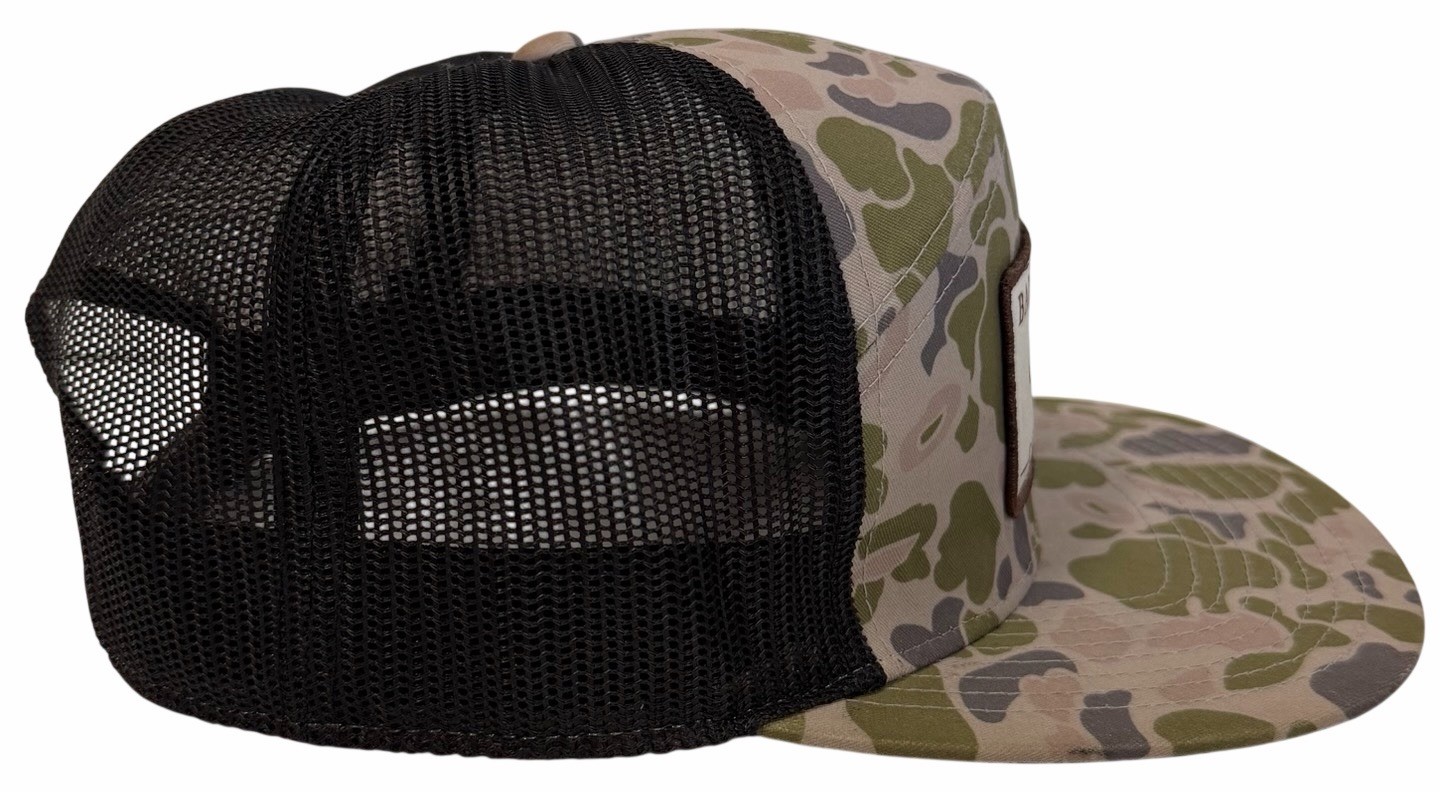 Mallard Patch 7 Panel Flat Brim Trucker Snapback … - image 2