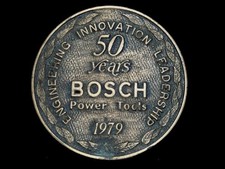 TA15117 *NOS* VINTAGE 1979 **BOSCH POWER TOOLS 50 YEARS** ADVERTISEMENT BUCKLE