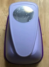 Marvy Uchida Punch Whale Tale Lever Oval 3 inches x 2.25 inches Purple