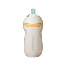 Tommee Tippee Insulated Sporty Straw Bottle, 9oz Spill Proof Cream