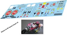 1/8 Stickers for Suzuki RGV 500 Schwantz 1993 RC Kyosho Bike and Pilot TBS137