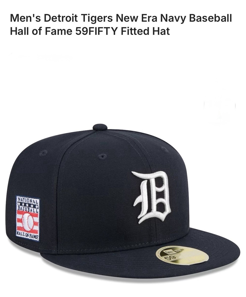 Size 7 3/8 Detroit Tigers New Era Men's Hall of Fame 2025 59FIFTY