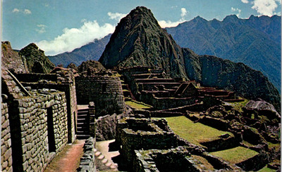 Cuzco Cusco Peru   Central Citadel Sun Temple and Huaynapicchu Mountain