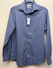 NEW Michael Kors Men s Blue Long Sleeve Slim Fit Button Up Shirt Sz. 15 32/33