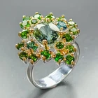 Jewelry ring Natural Tourmaline Ring 925 Sterling Silver Size 8 /R470733