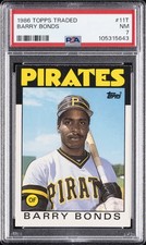 1986 TOPPS TRADED #11T BARRY BONDS ROOKIE RC PSA 7