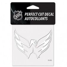 Washington Capitals White 4"x4" Car Decal NEW NHL Auto Sticker Emblem Logo