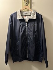 VTG 90  s Nike Lined Track Jacket Full-Zip Men  s Size Large Blue Embroidered Logo