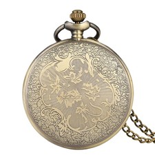 Alloy Material Gear Vintage Quartz Pocket Watch Bronze Colour Accessories