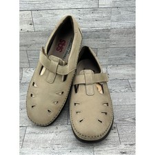 SAS Tripad Comfort Women Size 8 W Taupe Leather Mary Jane Loafers Made in USA