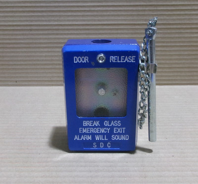 SDC Break Glass Door Release Emergency Exit Blue AK