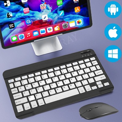 QWERTZ Bluetooth Tastatur Maus Für Universal iOS Android Windows iPad Tablet PC