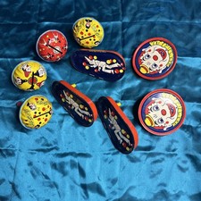 9 vintage tin noise makers Kirchhoff Life Of The Party Clowns Spinners Shakers