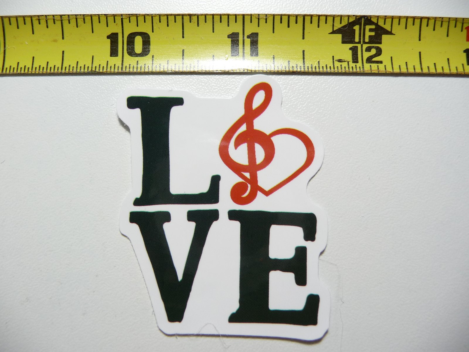 Music Lover Heart Symbol Sticker Decal for Concerts Scrapbooking Fun