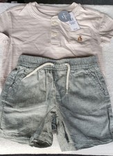 BABY GAP 2 PIECE SET SHORT T SHIRT, 18- 24 MONTHS, 27 TO 30 LB -NEW WITH TAG