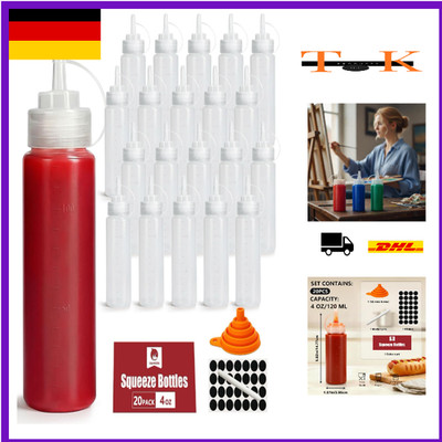 Quetschflasche 120ml 20 Stück Squeeze Flasche mit Trichter