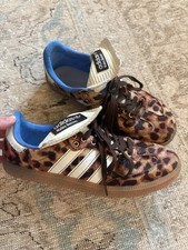 Adidas Wales Bonner Samba Pony Leopard  Blue. Size 8.5 Style IE0578. Very Clean