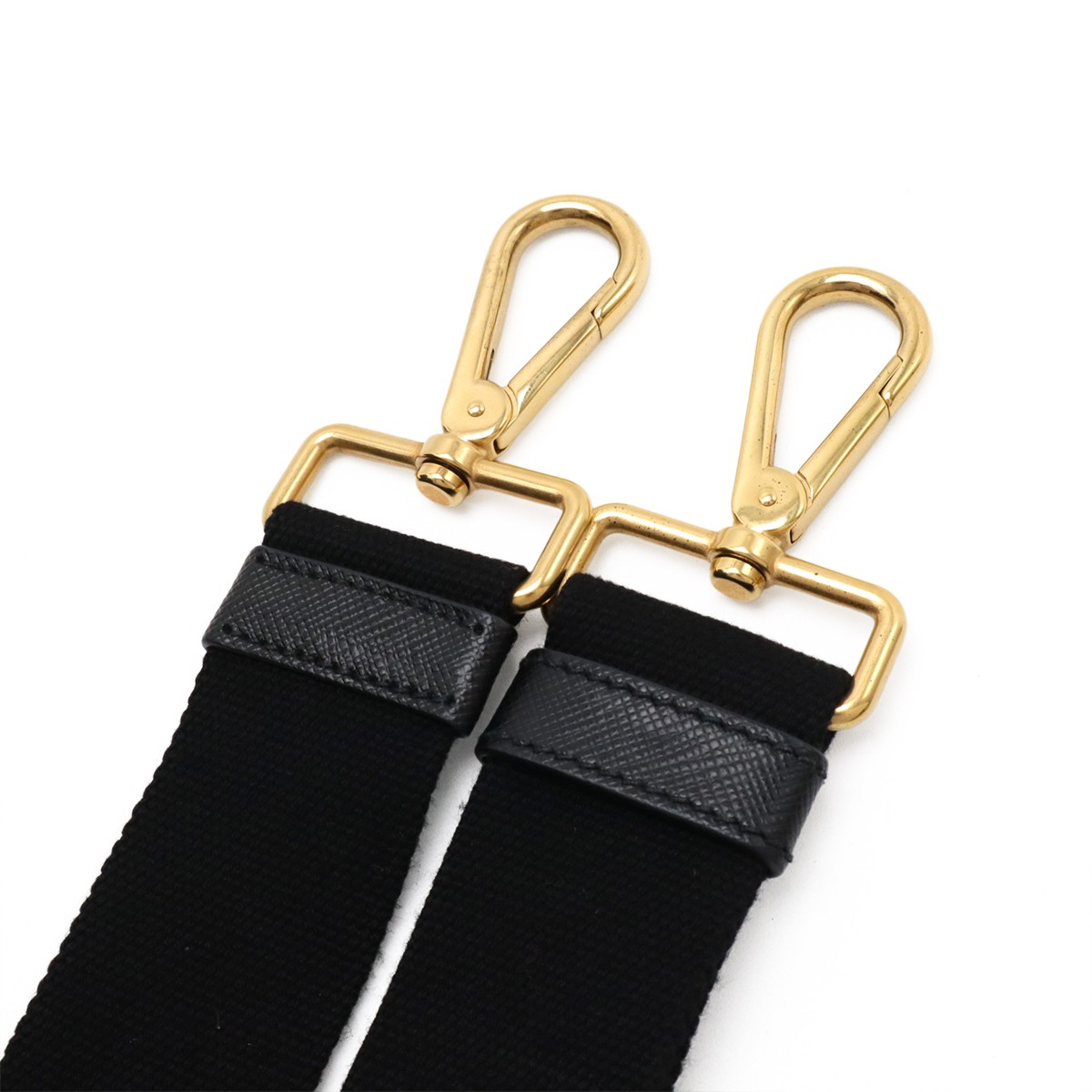 PRADA Canapa Tote Bag 2WAY Shoulder Bag Crossbody Canvas NERO Black Gold Hardwar thumbnail 5