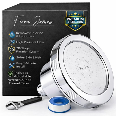 #ad Fiona James Filtered Shower Pressure 25 Stage Install Chrome $113.55