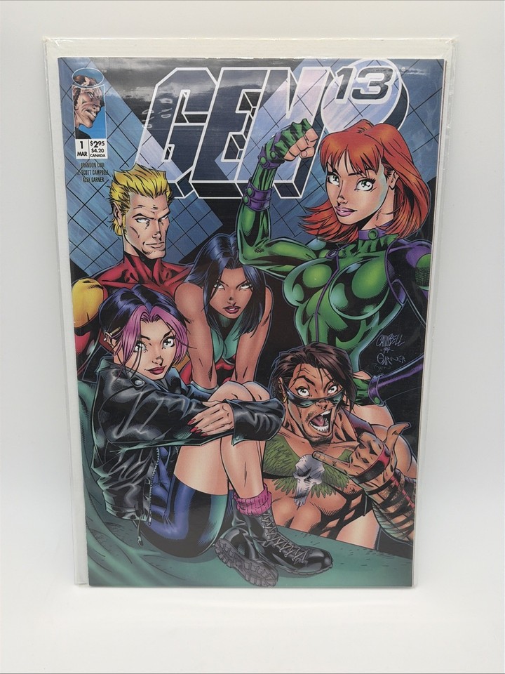 Gen 13 #0, 1, 2 & 9 Image Comics Lot of 4 Comic Books, Bagged / Boarded ...