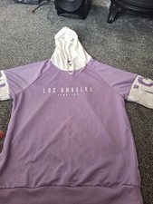 Size Xxl Hoodie Long Sleeved Purple And White Couple Tiny Marks Womans