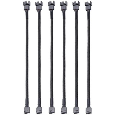 PWM Lüfterverlängerung Kabel 6 Stück 26cm 4 Pin PC Kühler Kabel