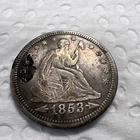 1853  Arrows and Rays seated liberty silver quarter  VF 20