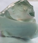 Lot of 2 Art Glass Cullet Slag Glass Blue and Milk Glass Swirl Transparent Green — photo 3