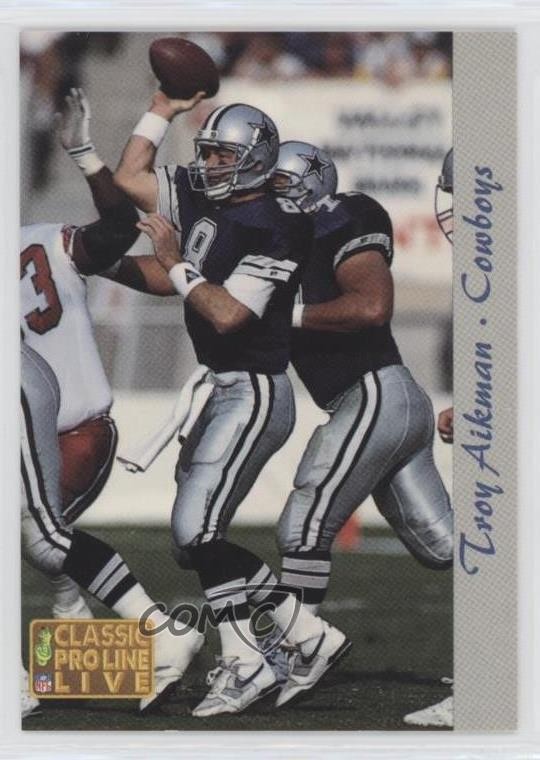1993 Classic Pro Line Live/Portraits Previews /12000 Troy Aikman #1 HOF 0a3