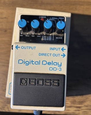 Boss DD-3 Digital Delay Pedal Vintage 1991 Made in Japan, Blue Label, boxed 